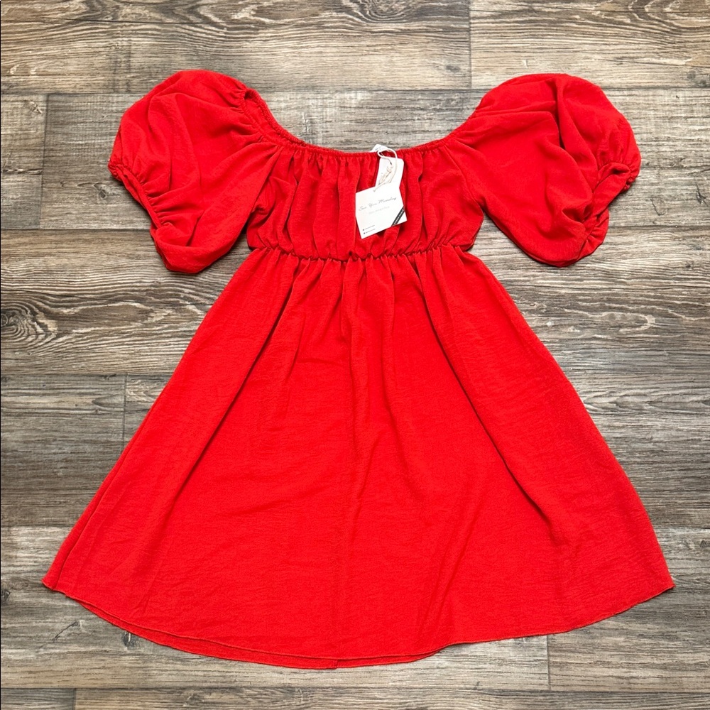 See You Monday Red Mini Dress